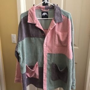 SOLD Lazy Oaf Corduroy Colorblock Utility Jacket